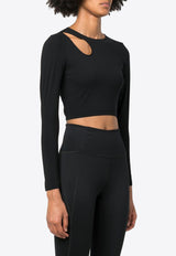 Wolford Warm Up Cut-Out Cropped Top Black 53244_7005