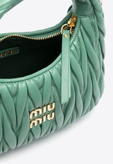 Miu Miu Wander Quilted Leather Hobo Bag Green 5BC125VOOYN88_F0092