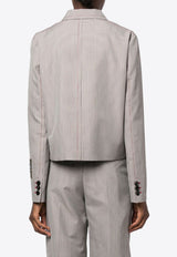 Marni Double-Breasted Houndstooth Blazer Gray GIMA0223U0UTWA03_PDR82