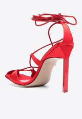 The Attico Adele 105 Calf Leather Sandals Red 236WS411V015_010
