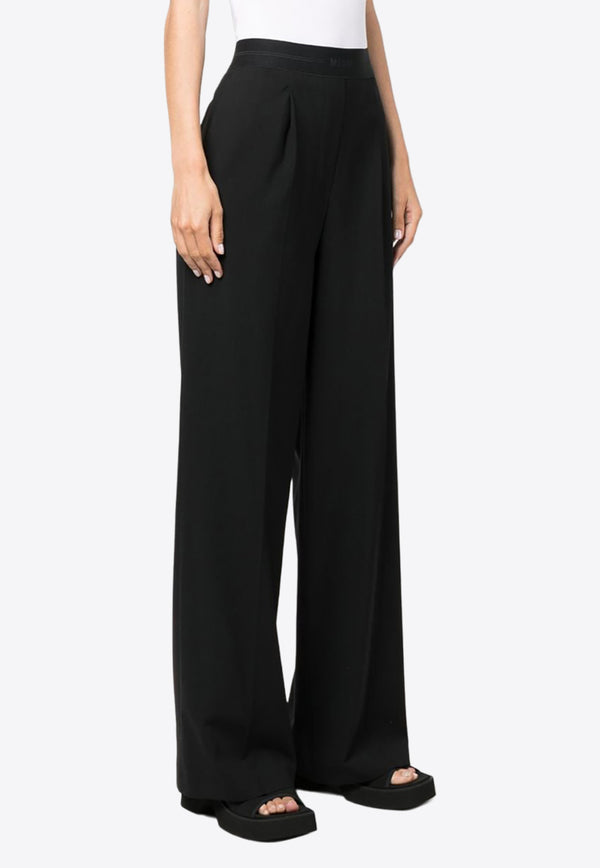 MSGM Wide-Leg Tailored Pants Black 3541MDP10237606_99