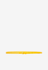 Prada Skinny Eyelet Leather Belt Yellow 1JC1982EH8F0506