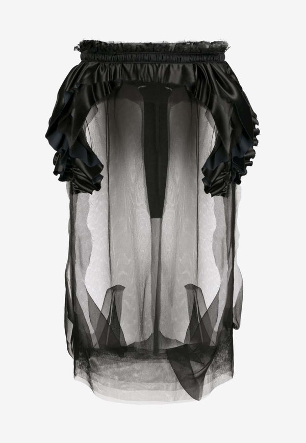 Maison Margiela Décortiqué Sheer Midi Pencil Skirt Black S29ME0003S49543_900