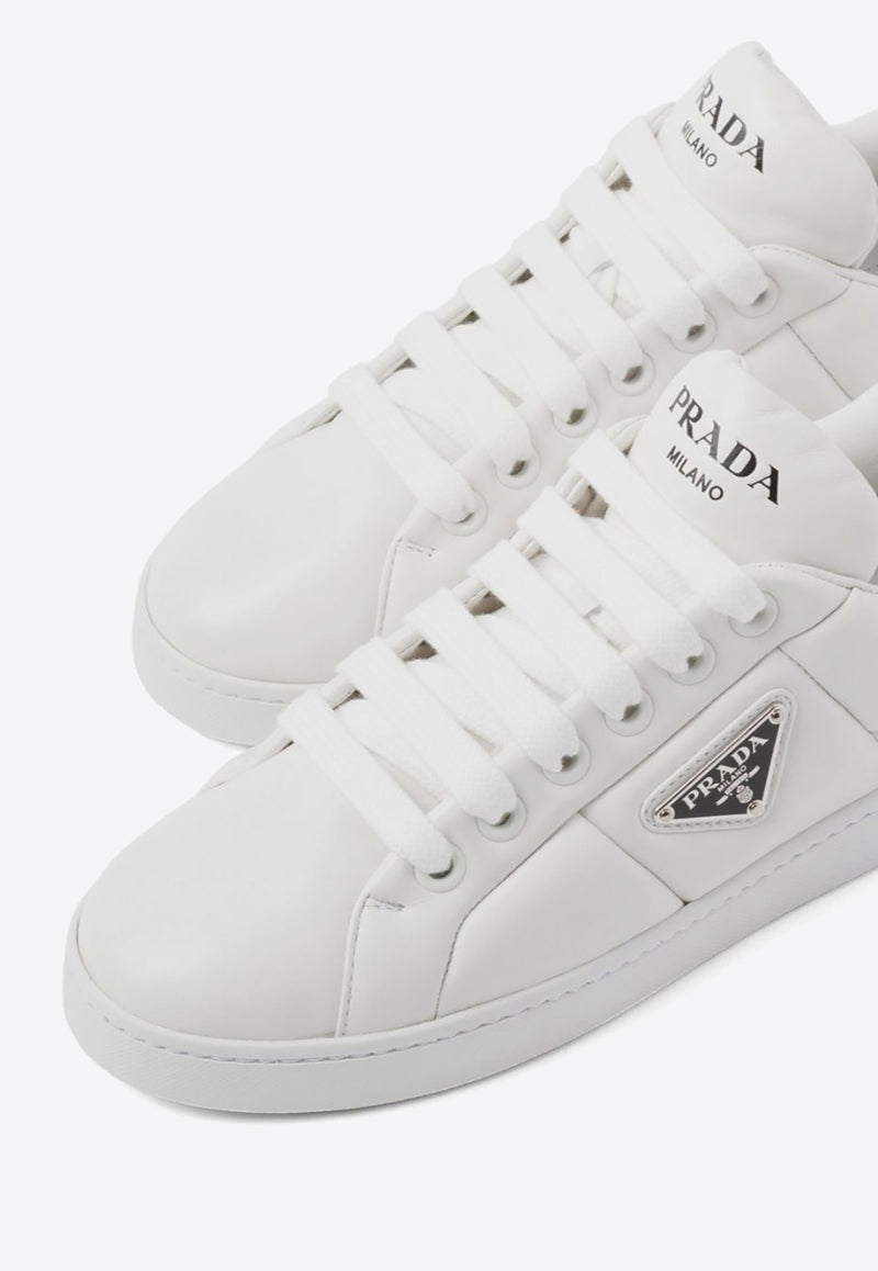 Prada Triangle Logo Padded Sneakers White 1E204NF0252DL8_F0009