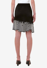 JW Anderson Distressed Crystal-Embellished Skirt SK0156PG1056_999 Black