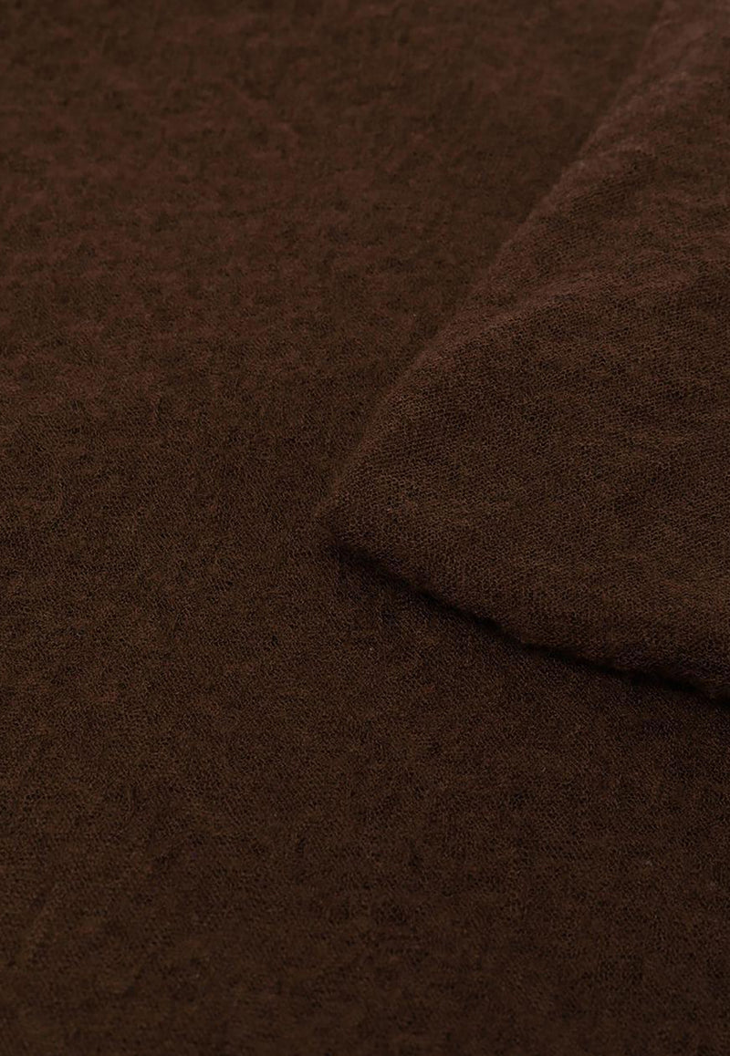 Botto Giuseppe Cashmere Knitted Scarf Brown 5505F1010224