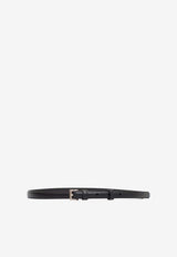 Prada Slim Leather Belt Black 1CC156053F000B