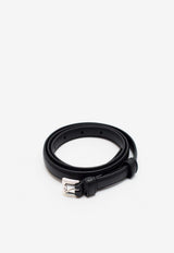 Prada Slim Leather Belt Black 1CC156053F000B