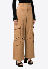 MSGM Straight-Leg Cargo Pants Camel 3342MDP119A22780028