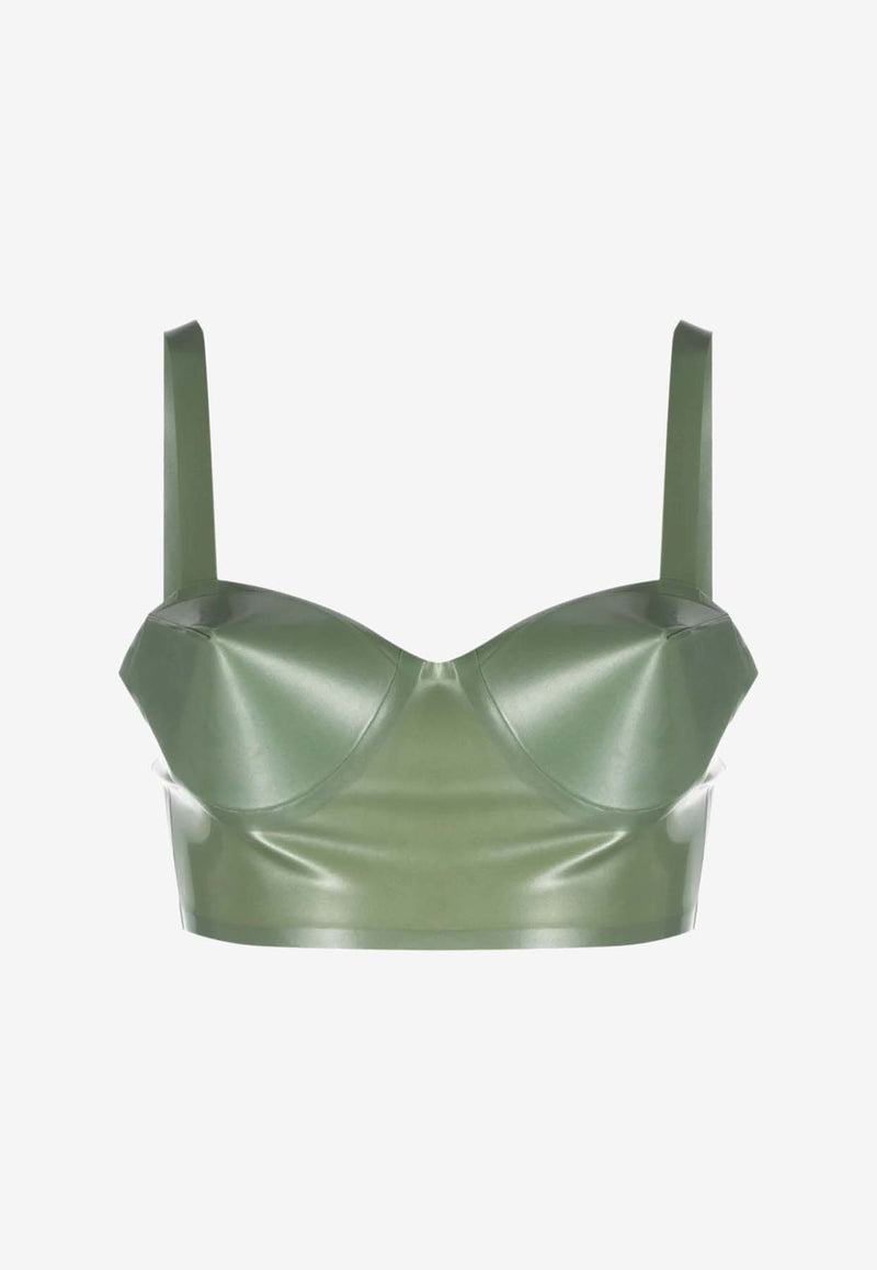 Maison Margiela Latex Balconette Bra Green S29RJ0032SV0259_624