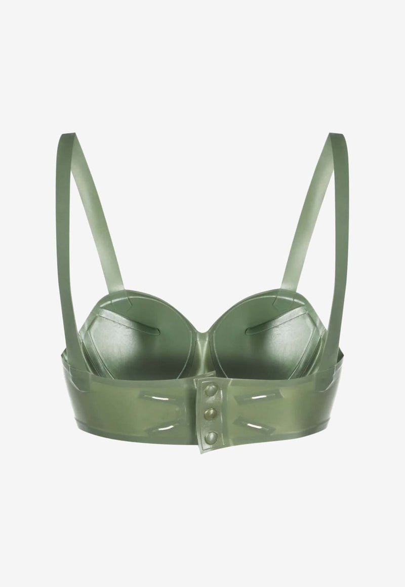 Maison Margiela Latex Balconette Bra Green S29RJ0032SV0259_624