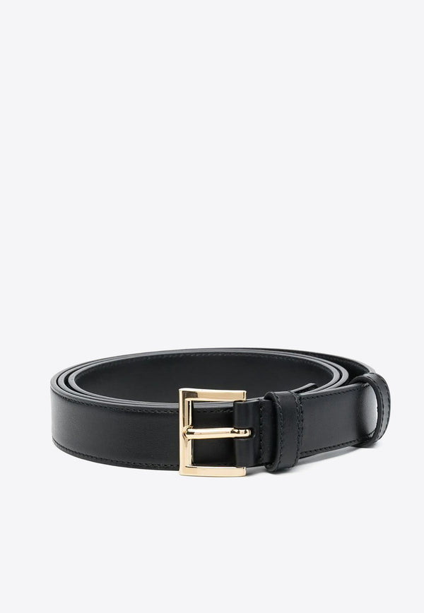 Prada Triangle-Logo Leather Belt Black 1CC5438NQ_F0632