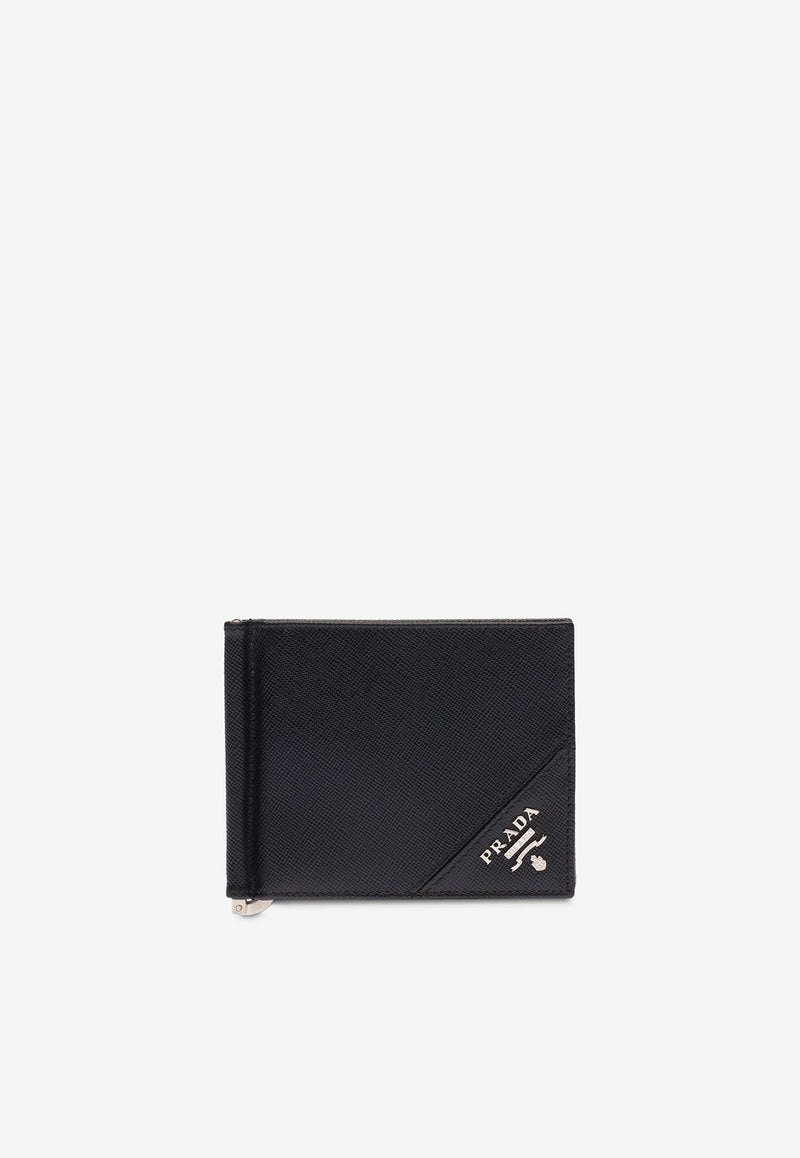 Prada Triangle Logo Leather Wallet Black 2MN077QME_F0002