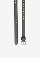 Prada Studded Leather Belt Gray 1CM1412AWVF0K44