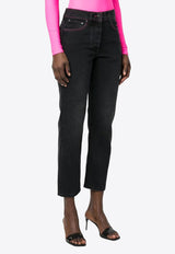 MSGM Basic Straight-Leg Jeans Black 3341MDP51L22777898