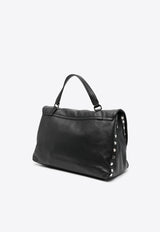 Zanellato Positano Studded Leather Top Handle Bag Black 0680100050000M_Z0001