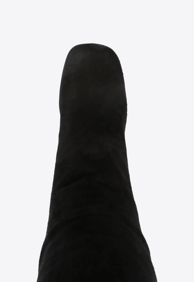 Prada 50 Suede Knee-Length Boots Black 1W233NF65008_F0002