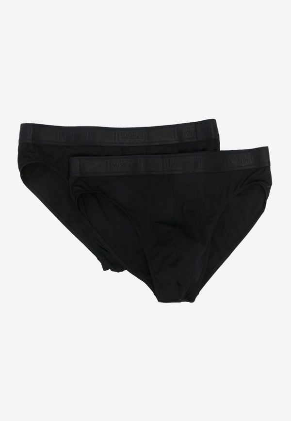 Wolford Logo Waistband Briefs - Set of 2 Black 51615_7524