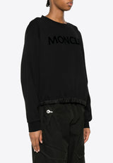 Moncler Tufted Logo Crewneck Sweatshirt Black I20938G00037899U5_999