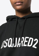 Dsquared2 Logo Print Mini Hooded Dress Black S75CV0617S25538_900