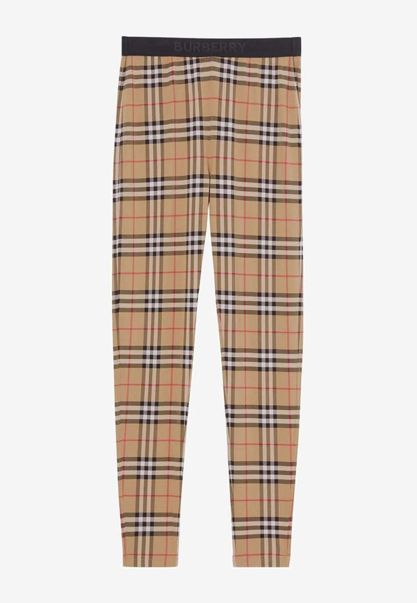 Burberry Vintage Checked Leggings 8049478_A7028 Beige