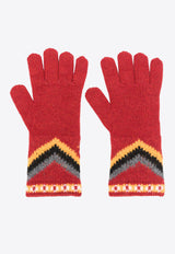 Alanui Antarctic Circle Wool Gloves Red LWNE008F23KNI002_2584