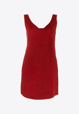 P.A.R.O.S.H Sleeveless Wool Mini Dress Red D721586LEAK010