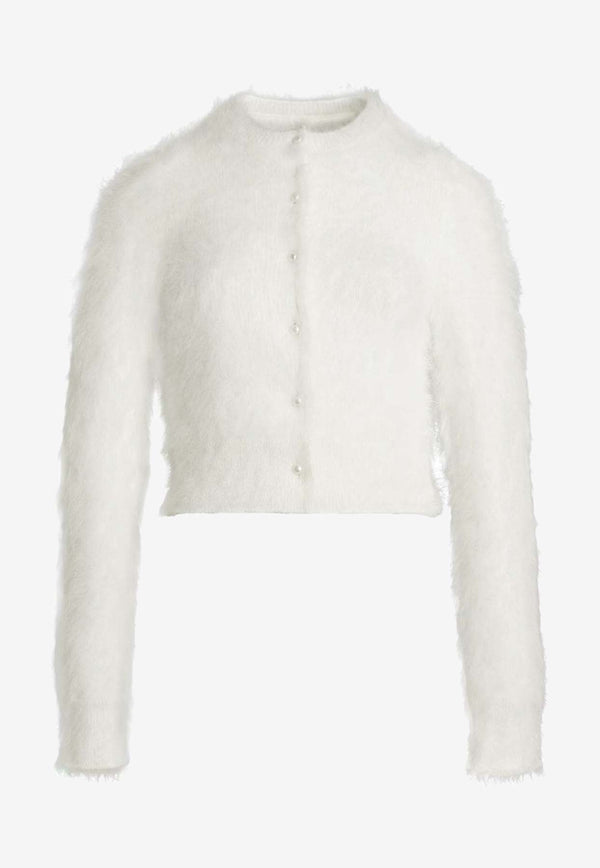 Maison Margiela  Angora Wool Brushed Cardigan White S29HP0001S18269_101