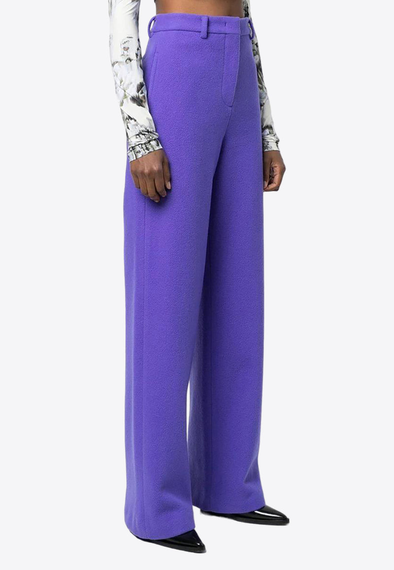 MSGM High-Waist Tailored Pants Purple 3342MDP10722780174