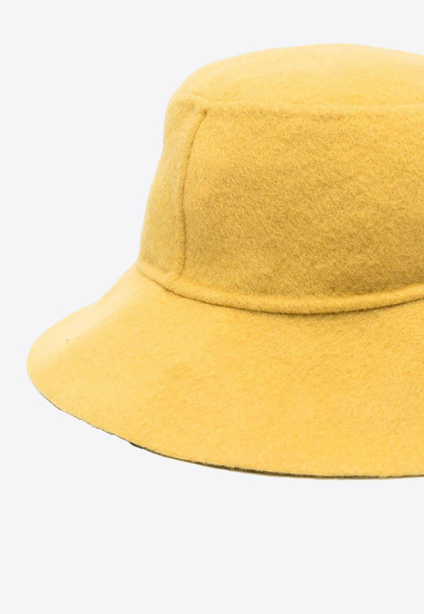 P.A.R.O.S.H Wide-Brim Wool Bucket Hat Yellow D010523LEAK047