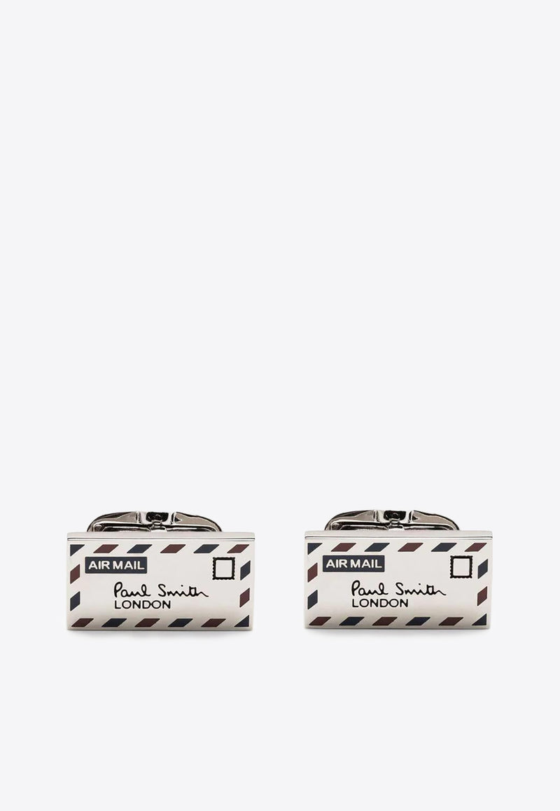 Paul Smith Air Mail Cufflinks Silver M1ACUFFKAIRM_82