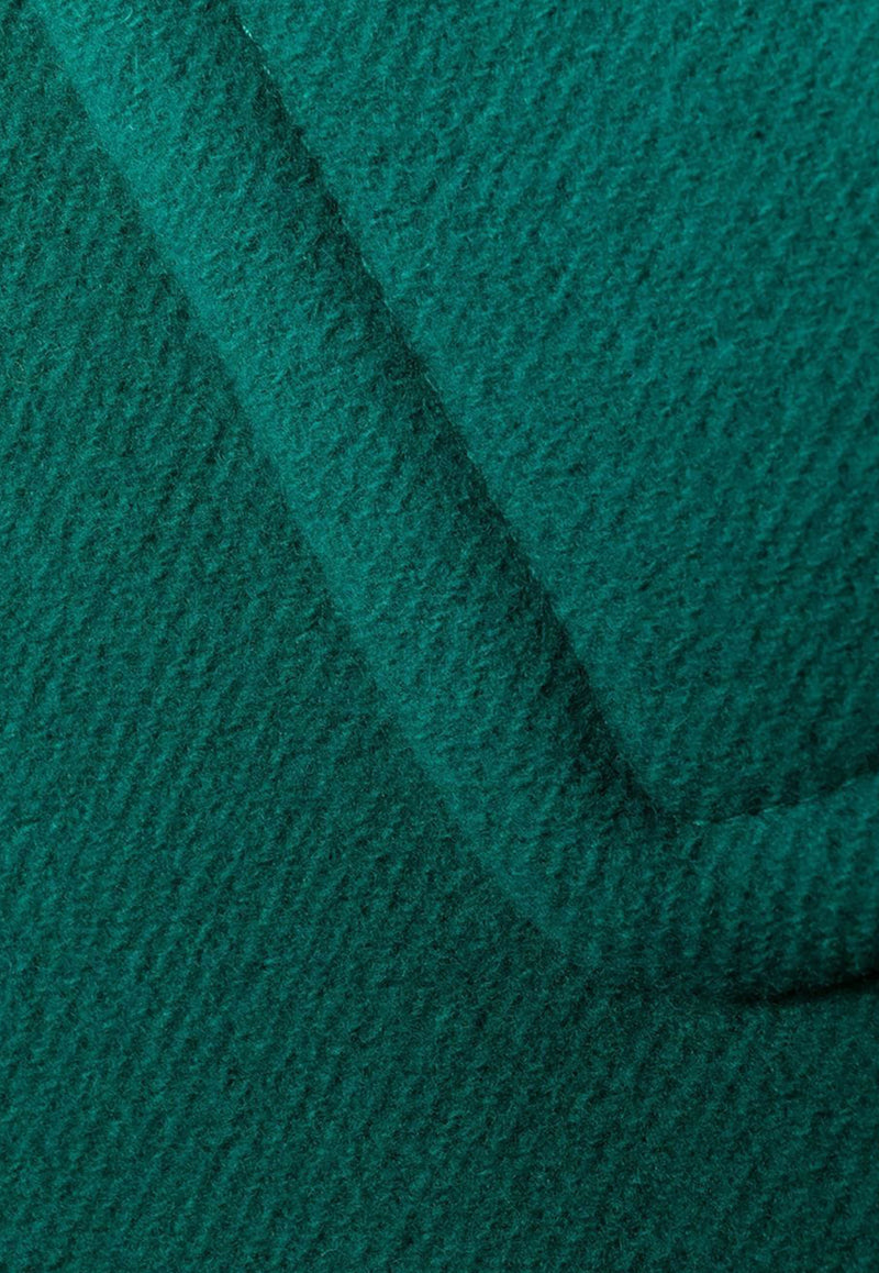 P.A.R.O.S.H Single-Breasted Wool Coat Green D430324LANNA033