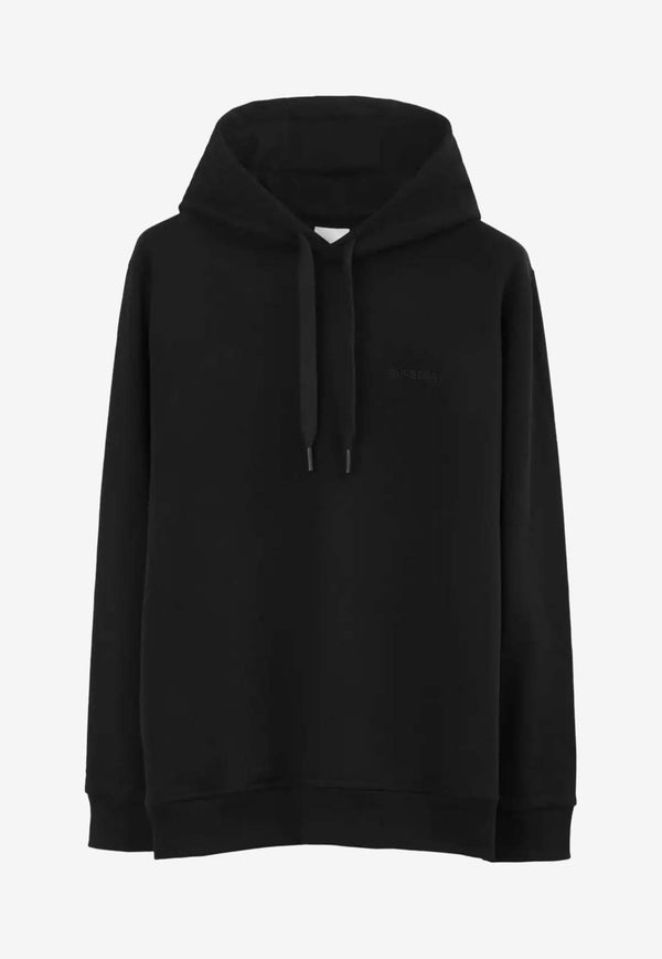 Burberry Logo-Embroidered Hooded Sweatshirt 8072713_A1189 Black