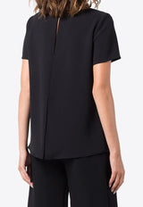 P.A.R.O.S.H Essential Short-Sleeved Blouse Black D310235XPIRATES013