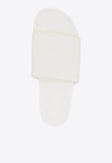 Adidas Y-3 Leather Flatform Slides Off-white FZ6402