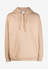 Burberry Logo-Embroidered Hooded Sweatshirt 8072714_A7405 Beige