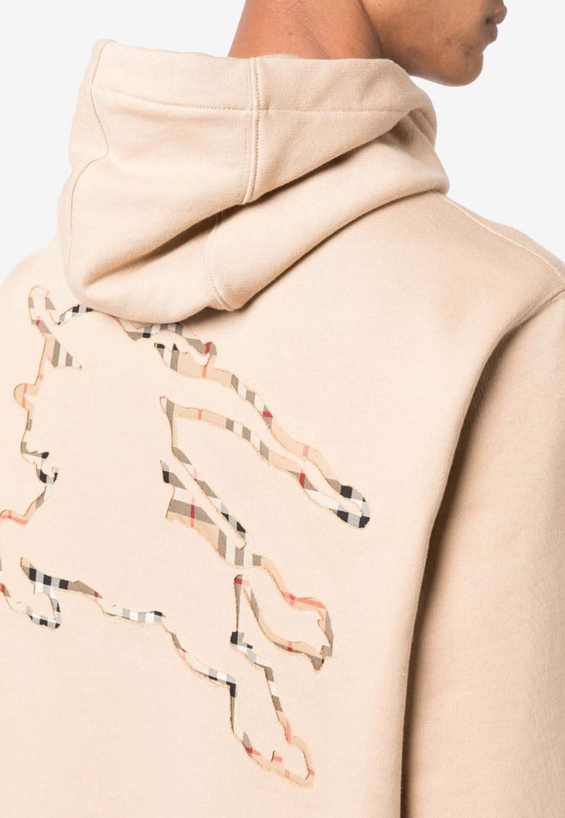 Burberry Logo-Embroidered Hooded Sweatshirt 8072714_A7405 Beige