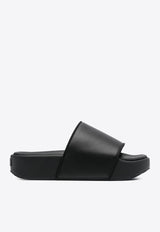 Adidas Y-3 Leather Flatform Slides Black FZ6403