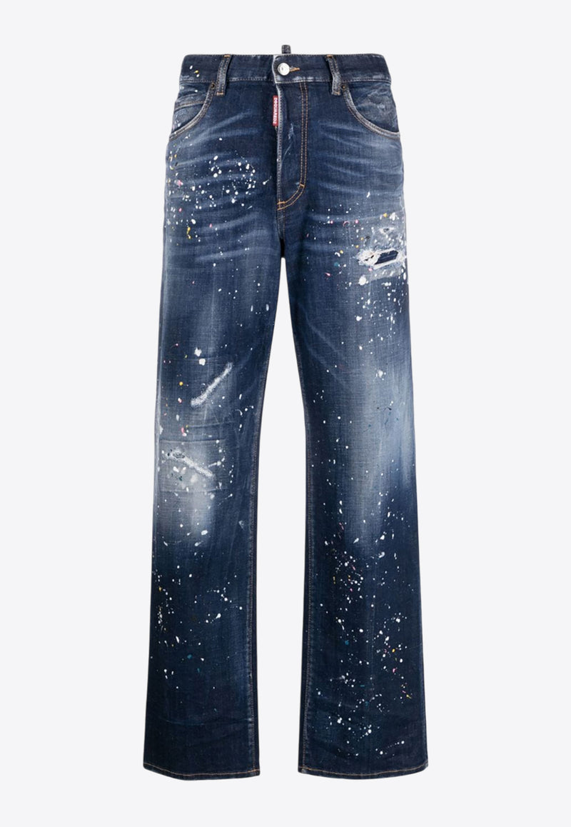 Dsquared2 Paint Splatter Washed Jeans Navy S75LB0803S30342_470