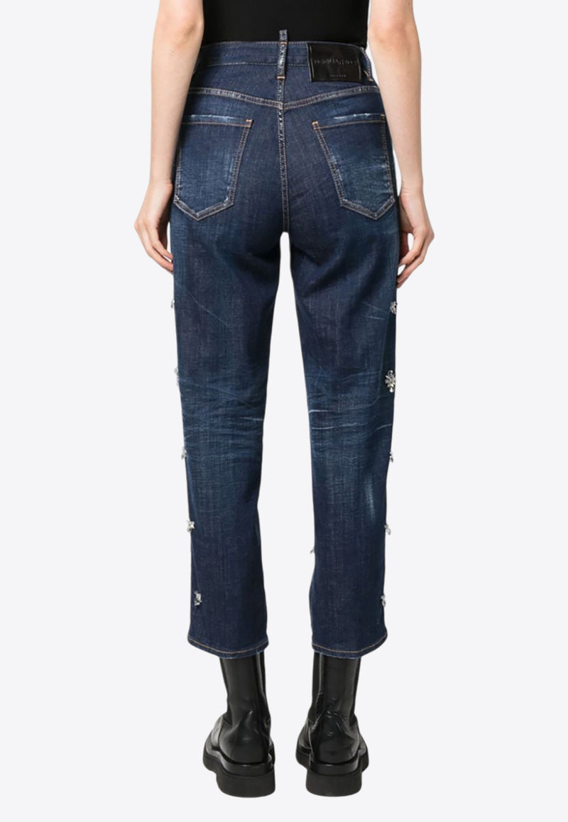 Dsquared2 Crystal Flies Boston Jeans Indigo S75LB0833S30342_470