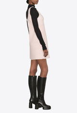 P.A.R.O.S.H Sleeveless Wool Mini Dress Blush D721586LEAK085