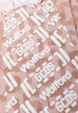 Wolford X GCDS Logo Monogram Socks Pink 480713168