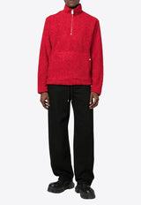 1017 ALYX 9SM Bouclé Half-Zip Sweatshirt Red AAMSW0141FA02RED0001