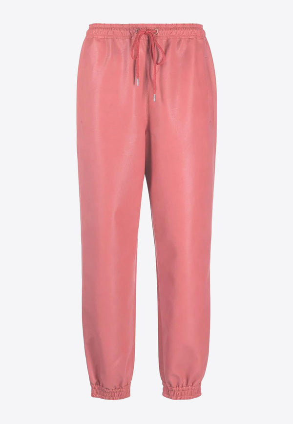 Stella McCartney Faux-Leather Track Pants 603599SKB206802 Pink