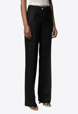 Blumarine Crystal-Embellished Straight Pants Black 2P054SN0990