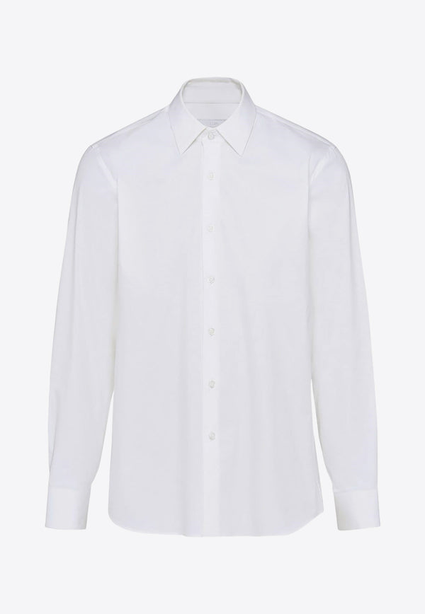 Prada Long-Sleeved Buttoned Shirt White UCM60810HT_F0009