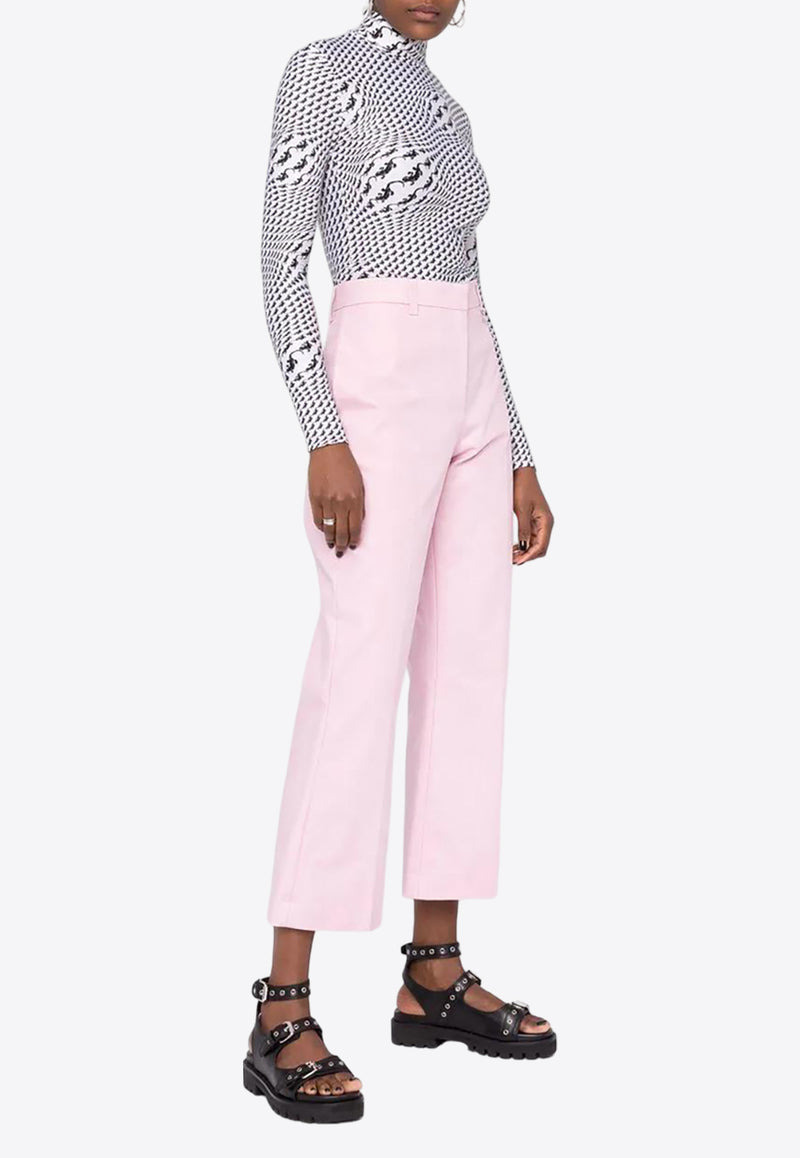 MSGM Tailored Cropped Pants Pink 3141MDP0521760612