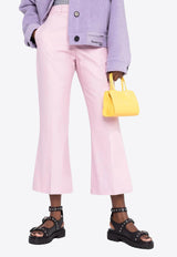 MSGM Tailored Cropped Pants Pink 3141MDP0521760612