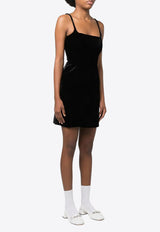 Miu Miu Velvet Sleeveless Mini Dress Black MF465811V7F0002