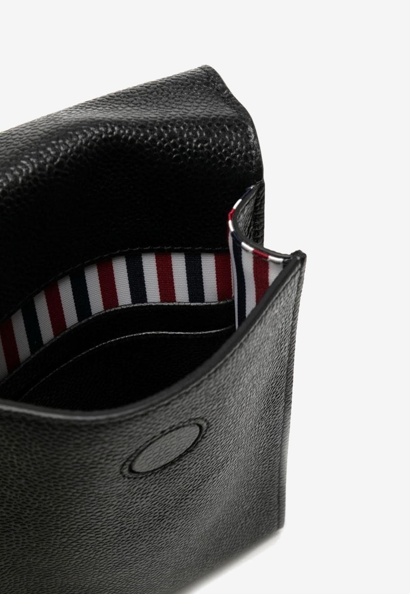 Thom Browne Signature Stripe Loop Leather Phone Holder Black MAC113A00198_001